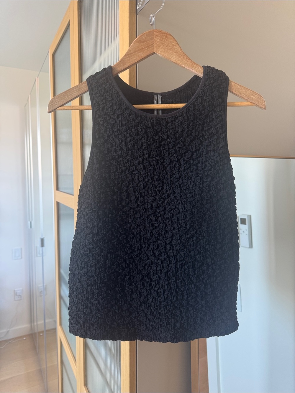 Women's Black Textured Racerback Tank Top NWT